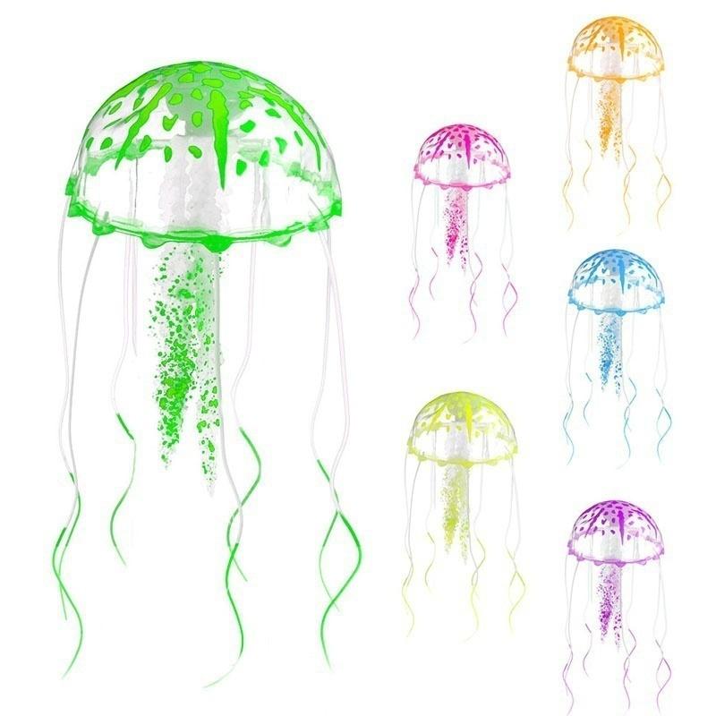 

1шт искусственная медуза Аквариум украшение светящийся эффект аквариума орнамент