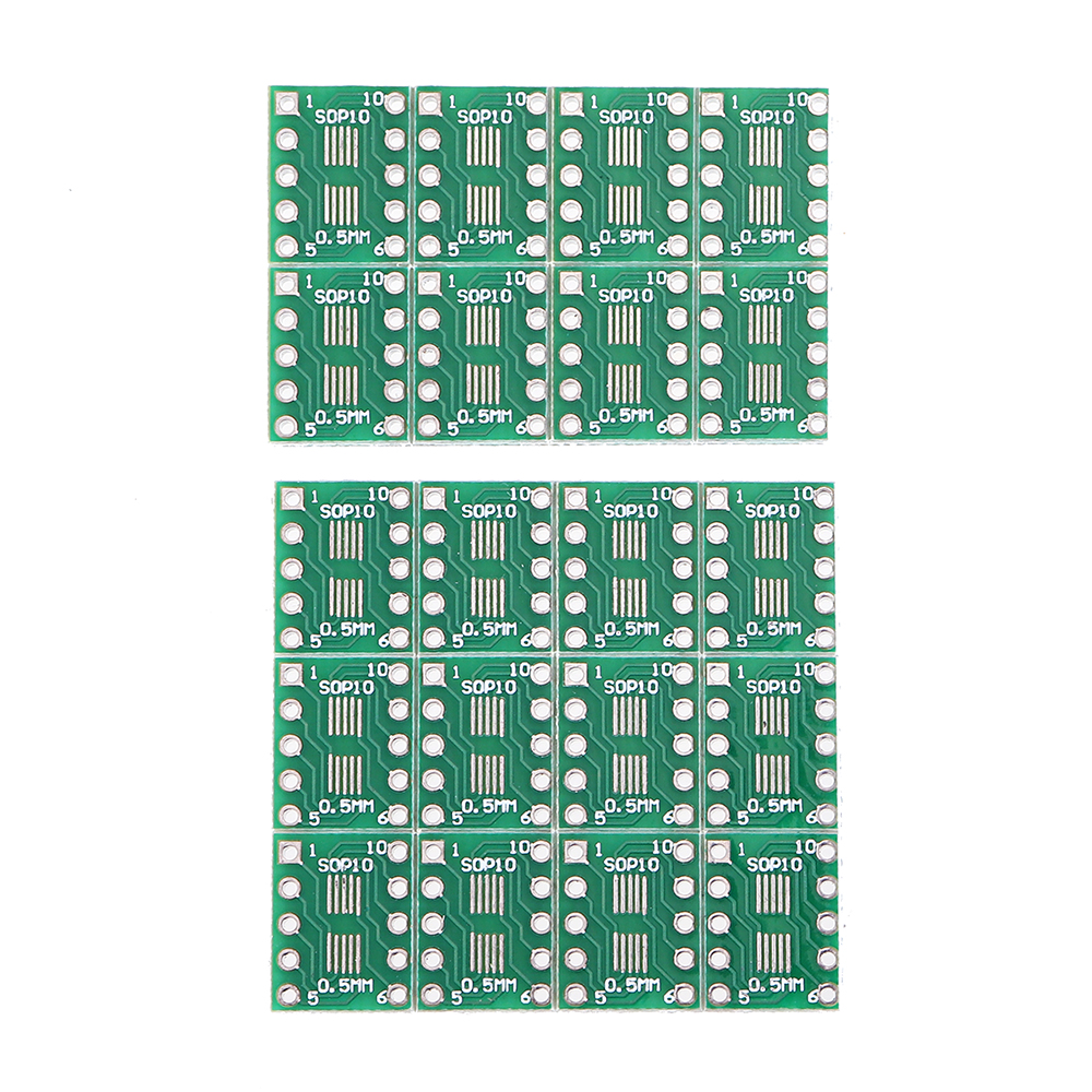 

20pcs SOT23 SOP10 MSOP10 Umax SOP23 To DIP10 Pinboard SMD To DIP Adapter Plate 0.5mm/0.95mm To 2.54mm DIP Pin PCB Board Convert