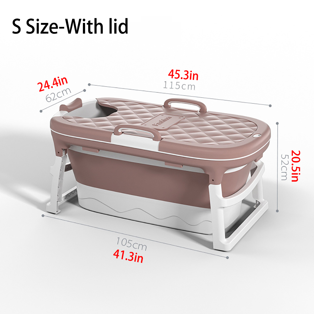 1.15/1.38m Large Thickened Bathtub Bath Barrel Adult Children's Folding Tub Basin Baby Swim Tub Sauna 2size 14