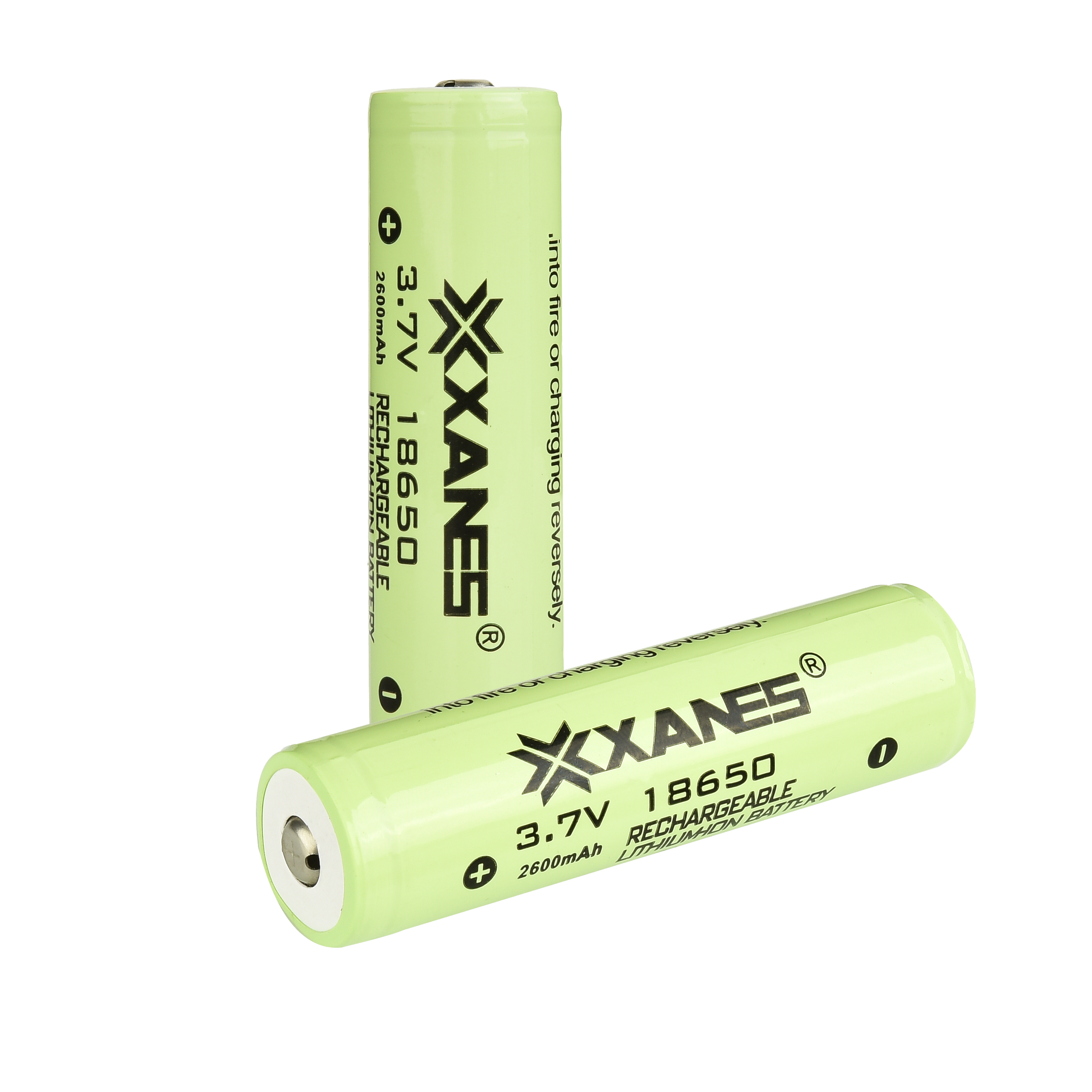 

2PCS XANES 3.7V 2600mAh Protected Rechargeable 18650 Li-ion Battery