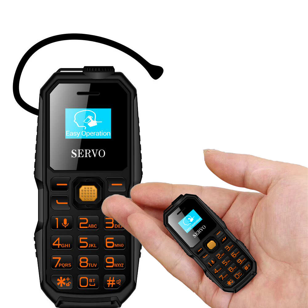 

SERVO S07 0.66'' 300mAh bluetooth Headset BT Dialer Dual SIM Dual Standby Mini Card Phone