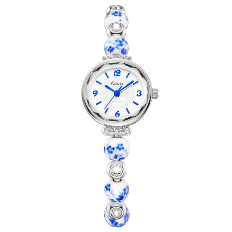

KIMIO KW6132S Мода Женское Кварцевые часы Элегантный фарфоровый ремень Дамы Платье Часы