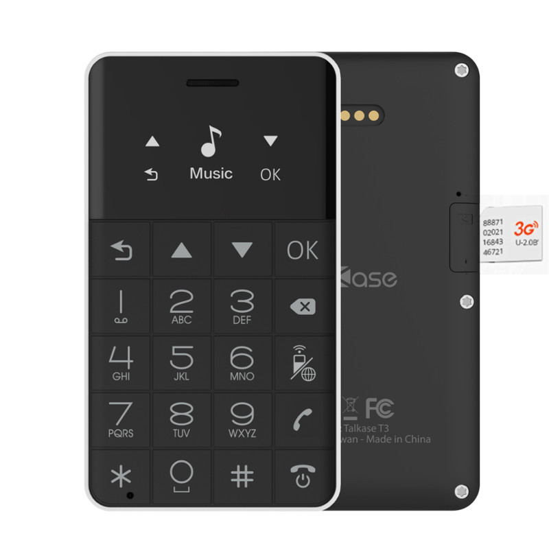 

Talkase T3 550mAh 3G Network WIFI Hotspot Sharing Android 4.4 Magnetic Charging Mini Card Phone