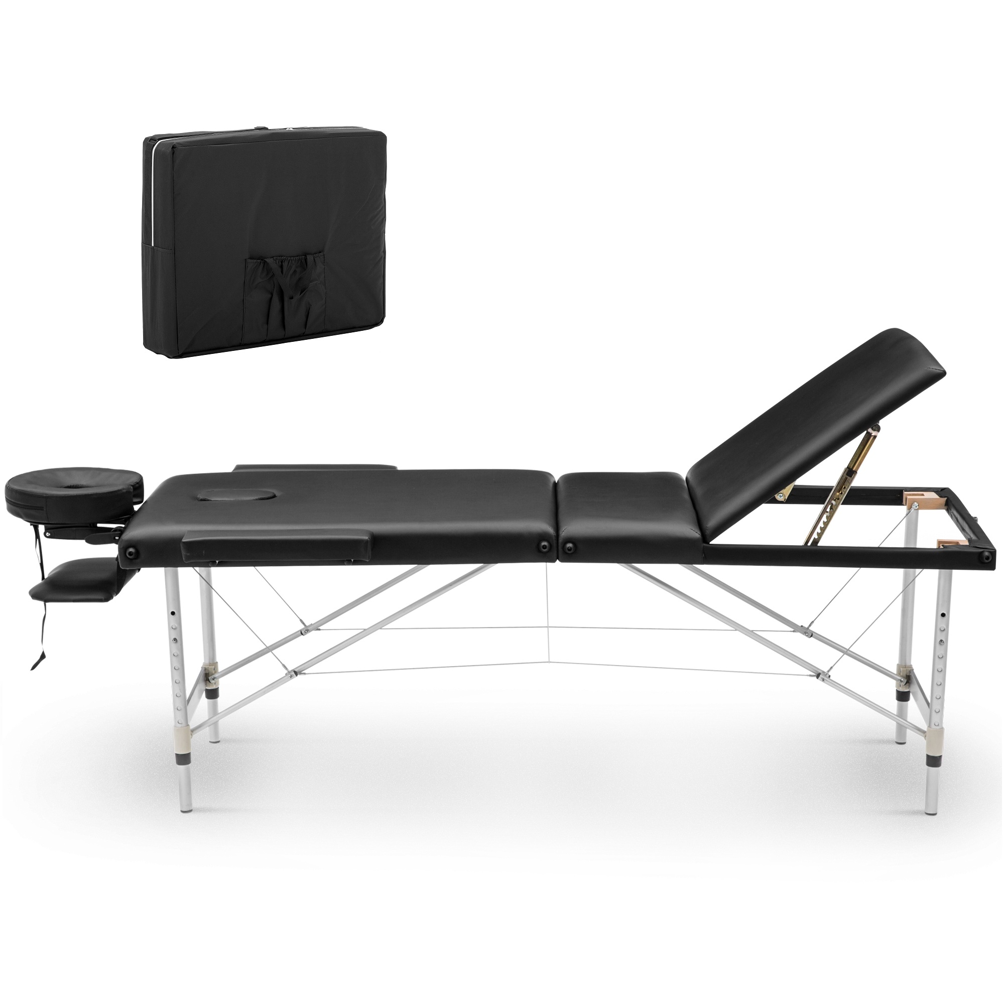 

[US DIRECT] Merax Aluminium 3 Section Portable Folding Massage Table Facial SPA Tattoo Bed