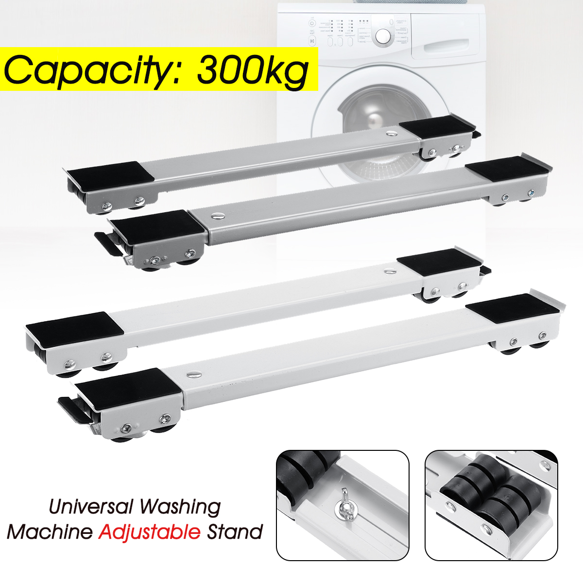 Adjustable Trolley Roller Stand Universal Washing Machine Heavy Appliance Wheel 13
