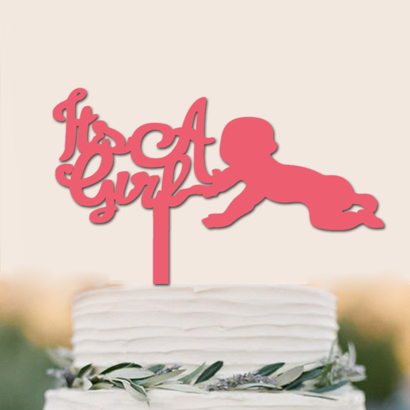

Acrylic Celebrate The Birth Of The Baby To Insert The Cake Wedding Cake Decoration