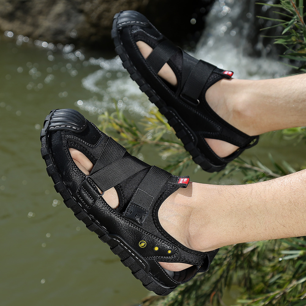 New Men Closed Toe Comfy Non Slip Hook Loop Casual Sandals – Worldwide ...