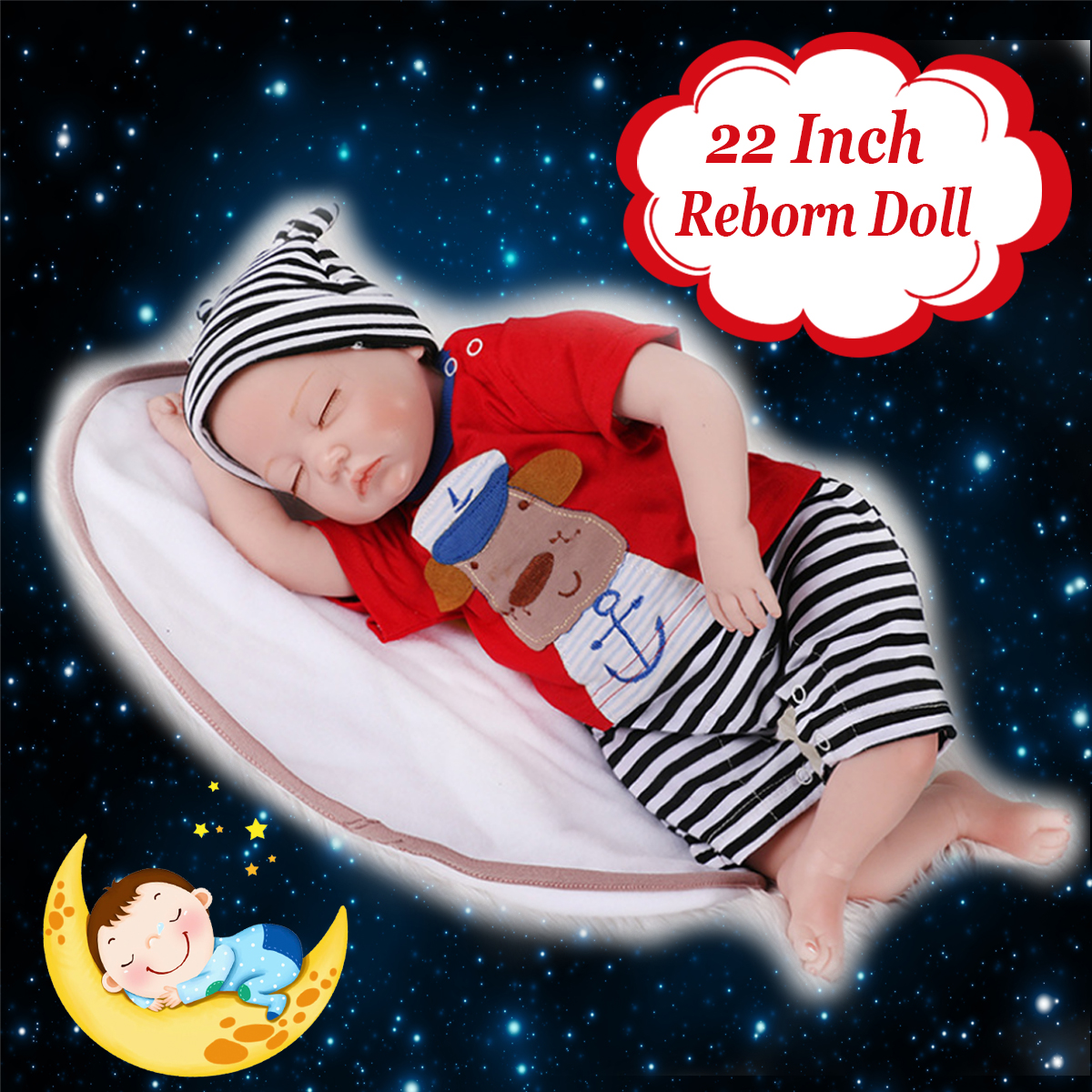 

Силиконовый 22inch Reborn Dolls Детские Реалистичные Новорожденные Куклы Подарок Ручной Работы