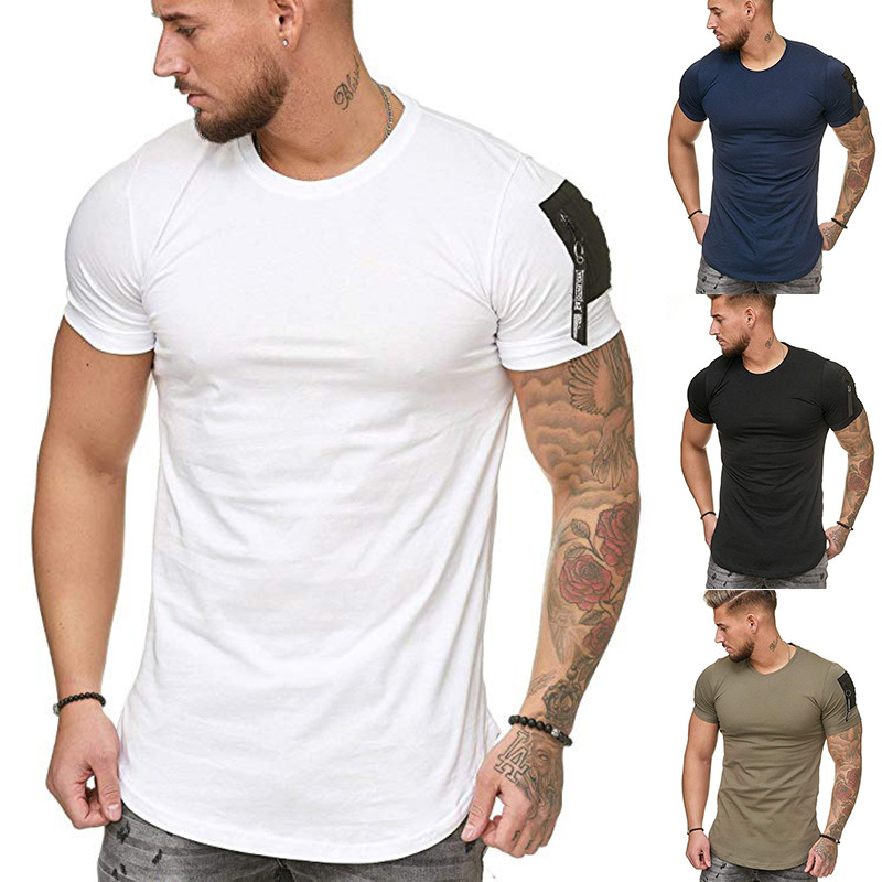 24SHOPZ Men's Outdoor Sports T-Shirt Breathable Slim Fitness Short Sleeve Summer Tees Hiking Camping Travel Holiday