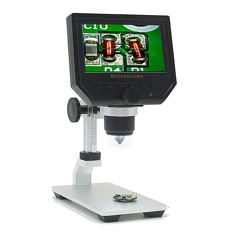 G600 Цифровой 1-600X 3.6MP 4.3дюймовый HD LCD дисплей Микроскоп из алюминиевого сплава для увеличения непрерывной лупы с алюминиевым сплавом Обновле