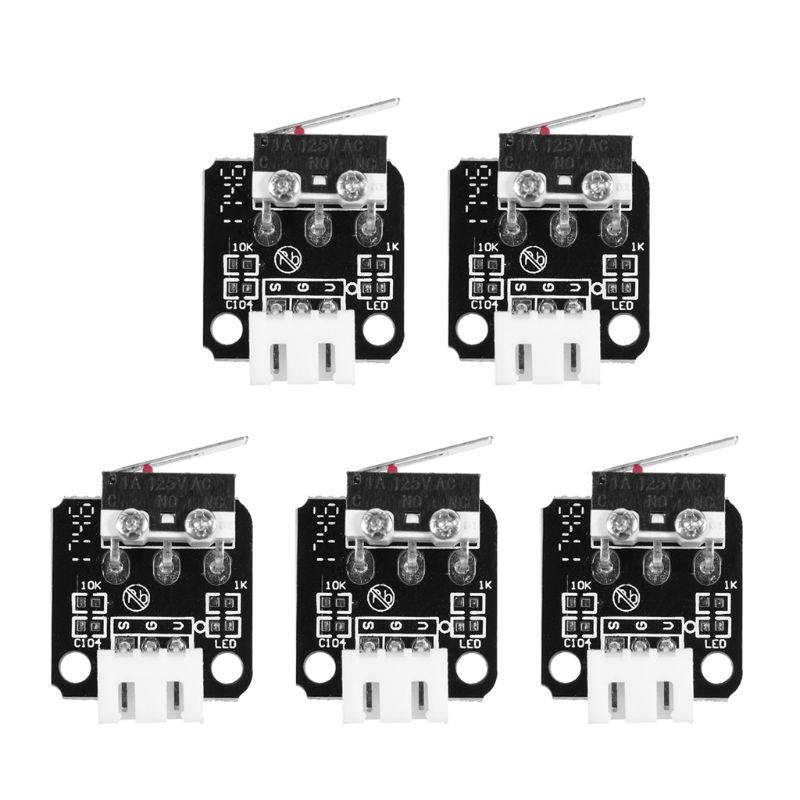 Creativity® 5pcs 3D Printer Accessories X/Y/Z Axis End Stop Limit Switch 3Pin N/O N/C Control Easy to Use Micro Switch for CR10 Series Ender 33