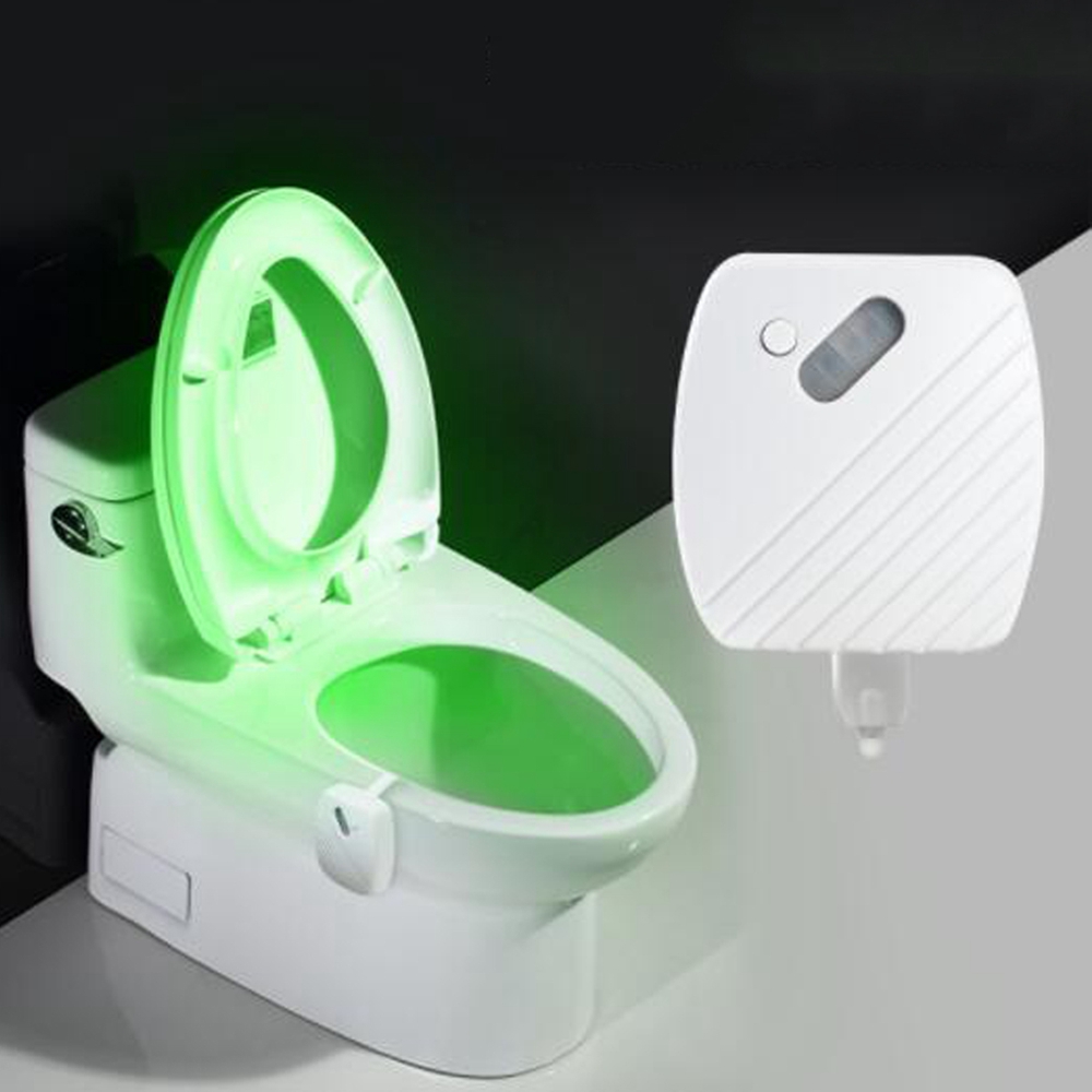 

24 Colors Motion Датчик LED Night Light Bowl для туалета Ванная комната Лампа