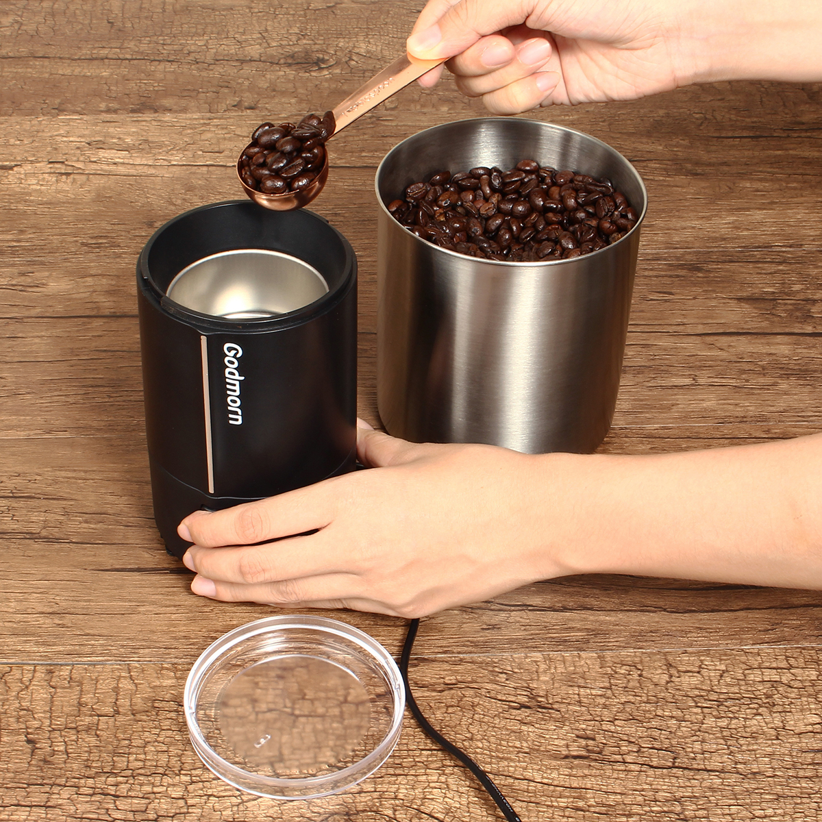 Electric Coffee Grinder Espresso Grinder One Touch Multi-function Bean Grinder Auto Shut Off & Overheating Protection 50