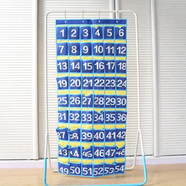

Classroom Mobile Phone Hanging Bag Orderly With Number 54 Grid Dormitory Meeting Room Wall-mounted Storage Bag Wardrobe Storage Bag