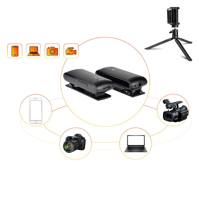 Find Kaopomic 1T1R Wireless Microphone System with Mini Tripod for DSLR Camera Camcorder Mobile Phone PC Live Broadcast Lavalier Condenser Chest Mic for Filmmaking Vlog for Sale on Gipsybee.com with cryptocurrencies