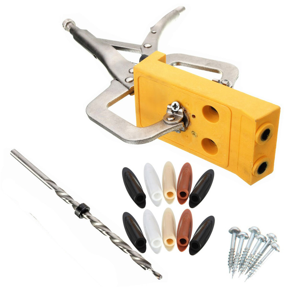 Pocket Hole Jig Wood Work Guide Repair Carpenter Kit Wood Working Tool