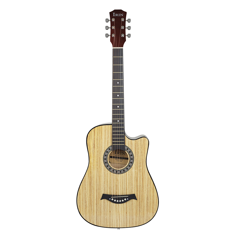 IRIN 38 Inch 38A Cutaway Zebra Pattern Red Acoustic Ballad Guitar for Beginner Adult Ballad Guitar 1