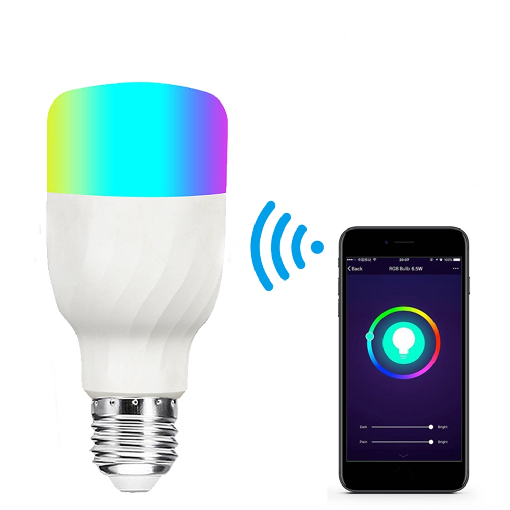 

Dimmable E27 7W Smart WiFi RGBW LED Light Bulb Wireless Work With Alexa Google Home APP AC85-265V