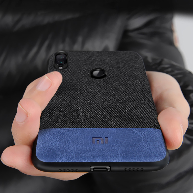 

Bakeey Luxury Fabric Splice Soft Silicone Edge Shockproof Protective Case For Xiaomi Redmi Note 7 Non-original
