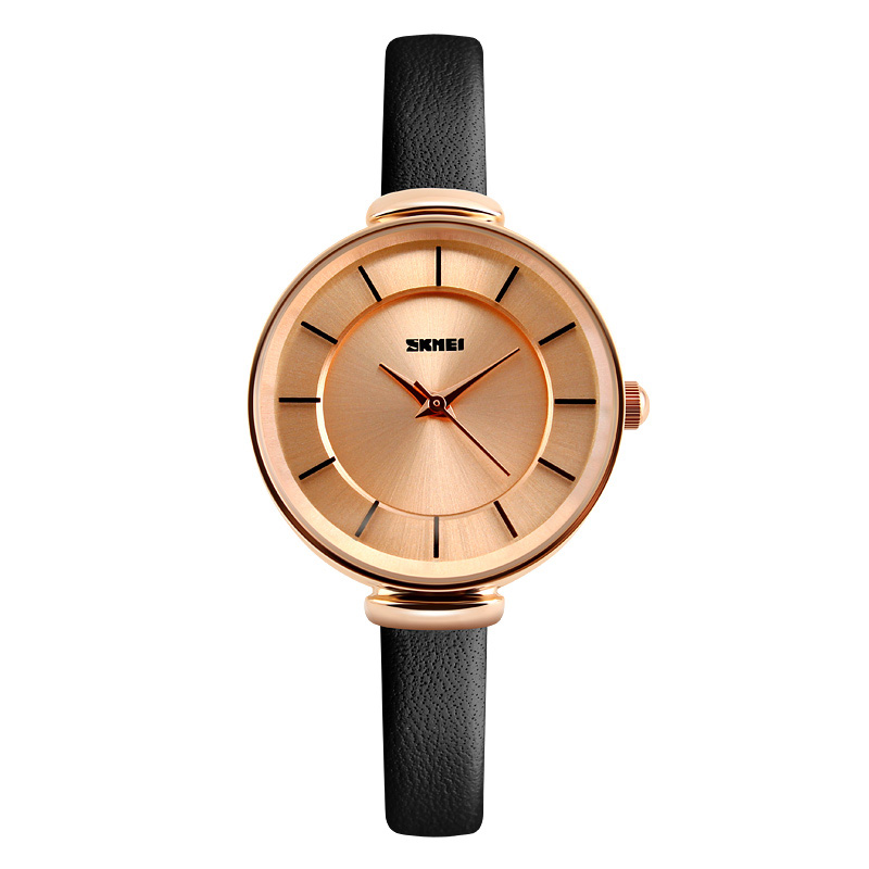 

SKMEI 1184 Простые Дизайн Женские наручные часы Натуральная Кожа Ремень Кварцевые часы