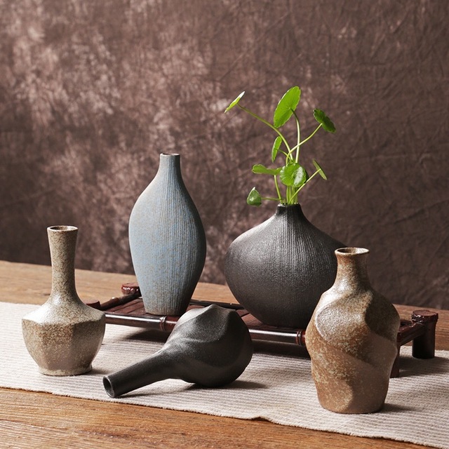 

Small Vase Decoration Stoneware Kiln Small Flower Tea Ceremony Zen Water Hydroponic Small Flower Inserted Ceramic Home Small Ornaments