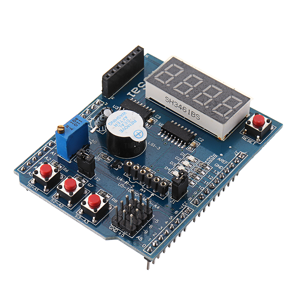 

Multi-Function Shield ProtoShield Multi-functional Expansion Board Sensor Shield Module Geekcreit for Arduino - products that work with official Arduino boards