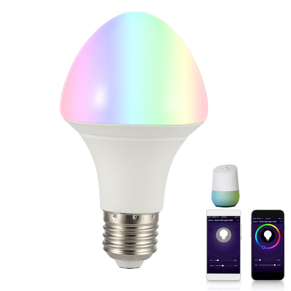 

AC100-240V 11W E27 RGBW WiFi Smart LED Light Bulb Work With Amazon Alexa Google Assistant