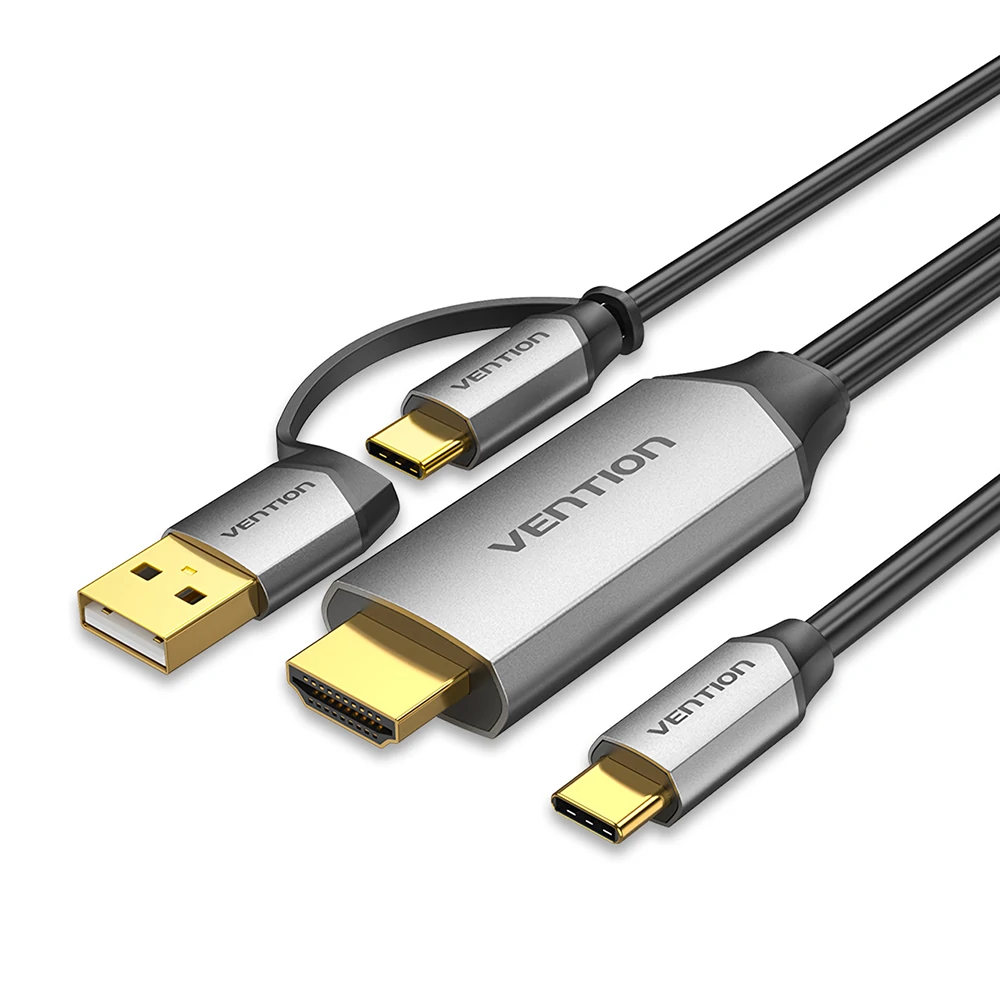 Find Vention CGX USB C to HDMI compatible Cable Multifunctional Data Cable with USB USB C 2 in 1 Power Supply Connection Cable for Sale on Gipsybee.com