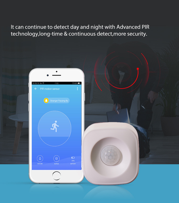 Bakeey WiFi PIR Motion Sensor Human Body Infrared Security Alarm Detector Compatible Tuya Smart Life 6