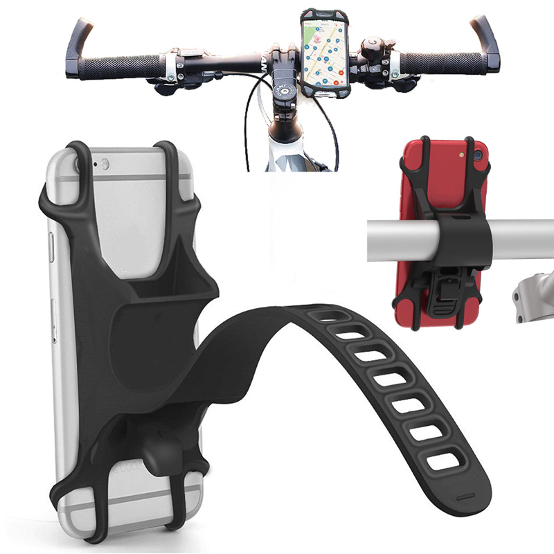 

Universal Silicone Adjustable Clip Bike Bicycle Handlebar Phone Holder Stand for iPhone Xiaomi Nubia