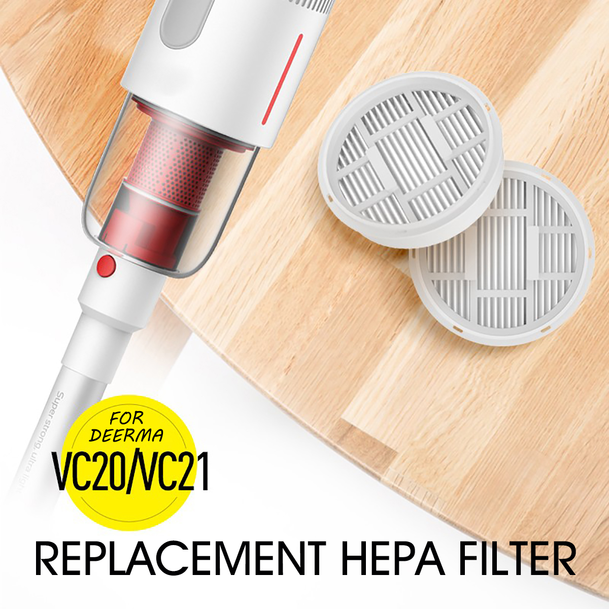 2pcs HEPA Filters Replacements for Deerma VC20 VC21 Vacuum Cleaner Parts Accessories [Non-Original] 1