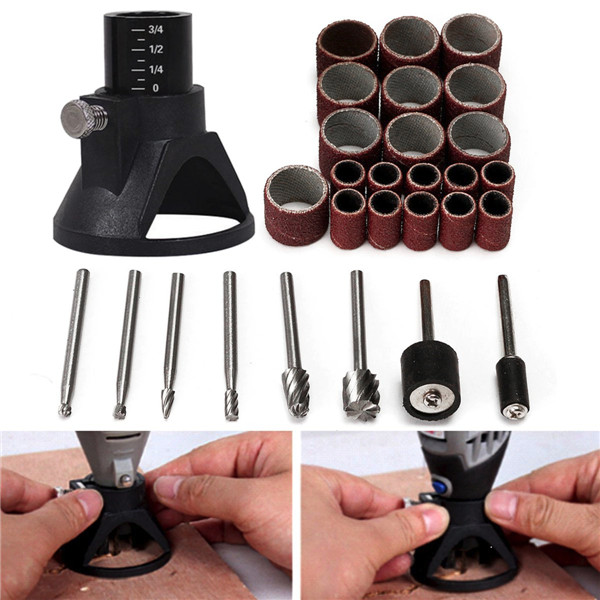 

29pcs Drill Carving Positioner Locator with Sanding Bands and Rotary Burr for Rotary Tool