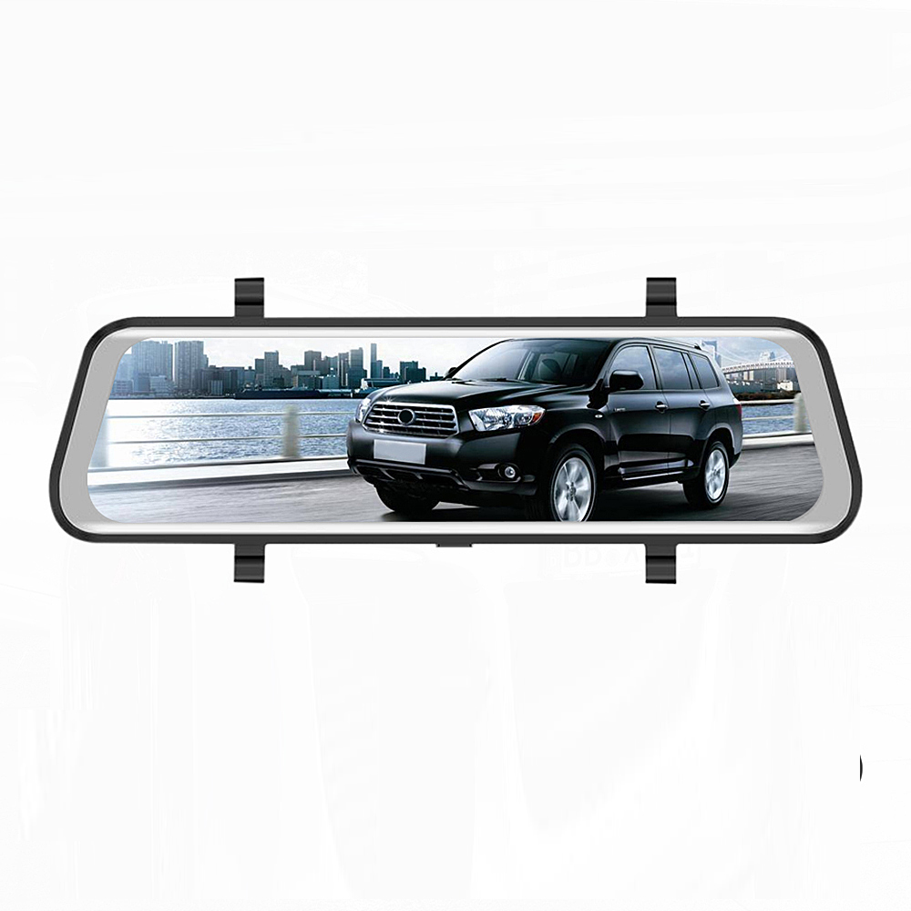 

9.66 дюймов Зеркало с полным сенсорным экраном Dual Объектив 1080P Передняя 720P WDR HDR заднего ночного видения Авто Ви