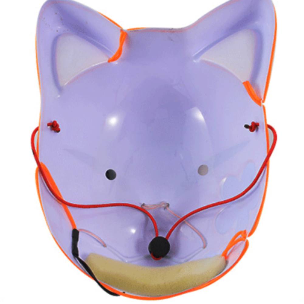 Find Ghost Blade Japanese Style Animation Dance Mask Halloween Cool Light Line Fox Face EL Mask for Sale on Gipsybee.com