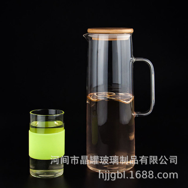 

New high temperature resistant glass kettle new kettle transparent cold water cup large capacity heat-resistant belt cold water bottle