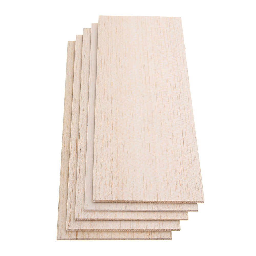 310x100mm 5Pcs Balsa Wood Sheet 7 Thickness Light Wooden Plate for DIY Airplane Boat House Ship Model 10