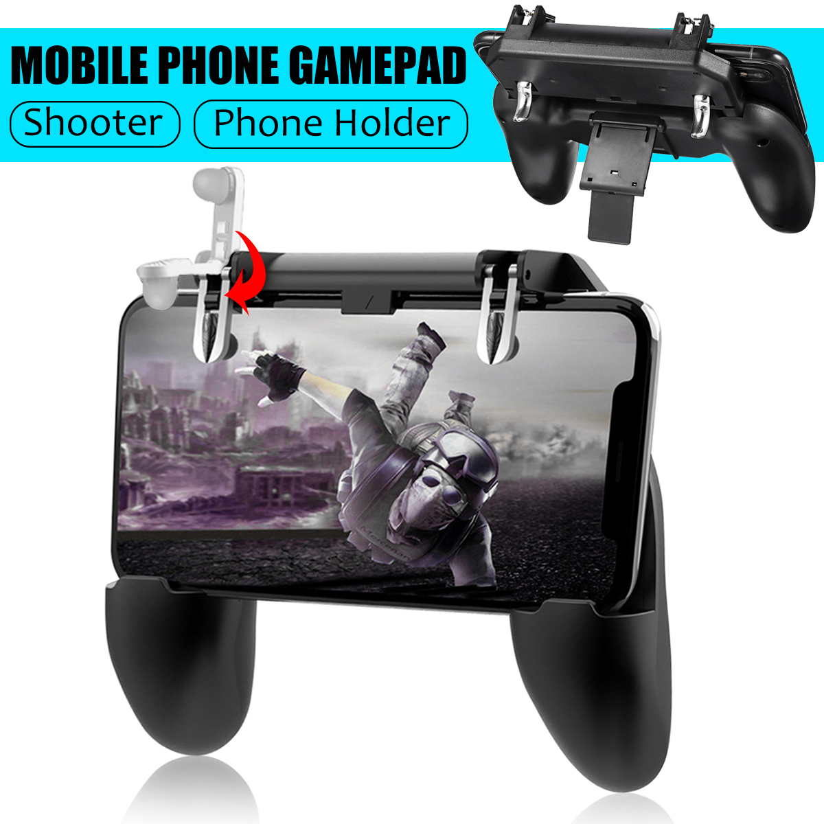 Gamepad Joystick Fire Trigger Shooter Button Game Controller for PUBG  Mobile Game for Smartphone - 