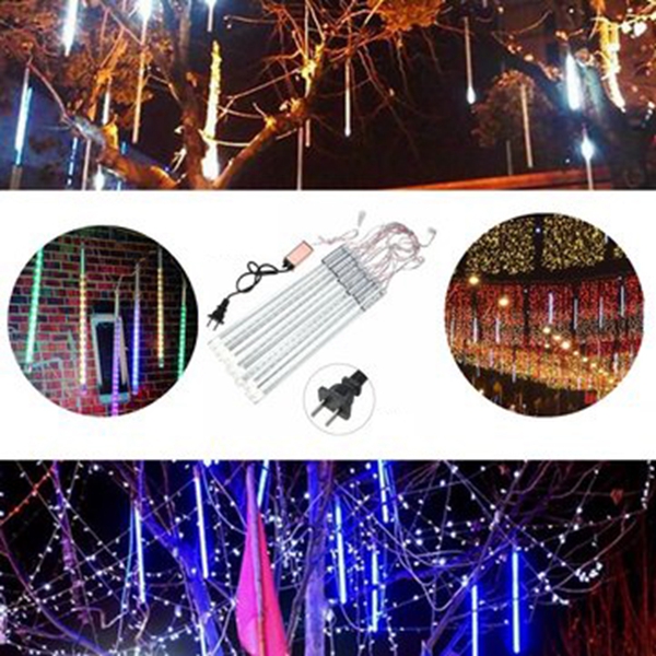

10tubes 30см 300 LED метеоритный дождь дождь свет Рождественские декор Xmas Tree с водителем штепсельной вилкой США
