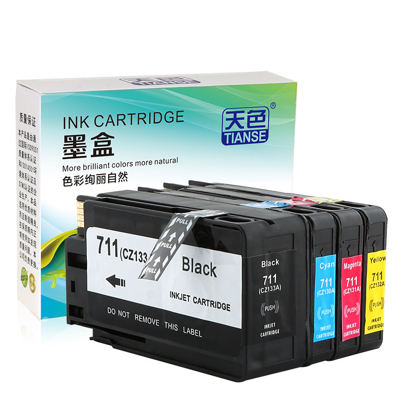 

TIANSE HP711 711 Ink Cartridge For HP Designjet T120 T520 for CZ133A CZ130A CZ131A CZ132A Printer Ink