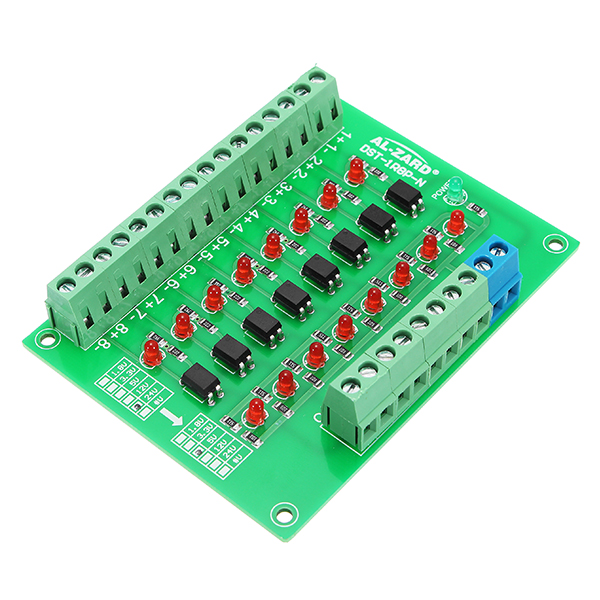 

8 Channel 24V To 5V Optocoupler Isolation Module PLC Signal Level Voltage Conversion Board NPN Output DST-1R8P-N
