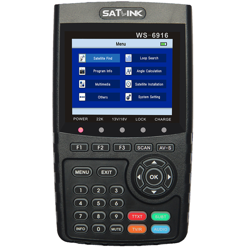 

Satlink WS-6916 Digital Satellite Finder DVB-S/S2 High Definition MPEG-4 HD Meter with MPEG-2/MPEG-4 WS6916 Receiver