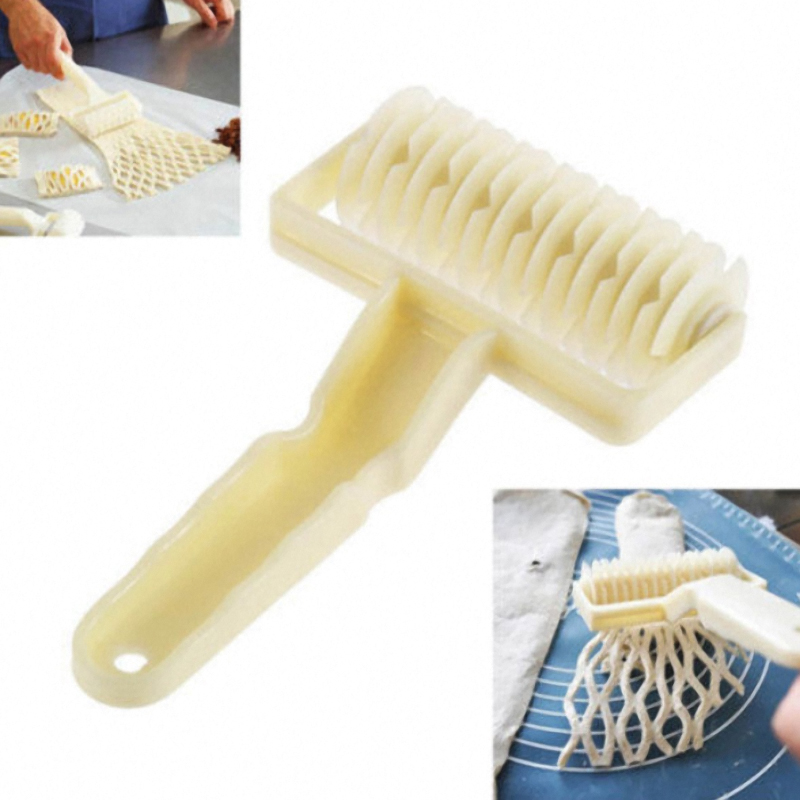 

Pie Pizza Cookie Cutter Pastry Plastic Baking Tools Bakeware Embossing Dough Roller Lattice Cutter Craft