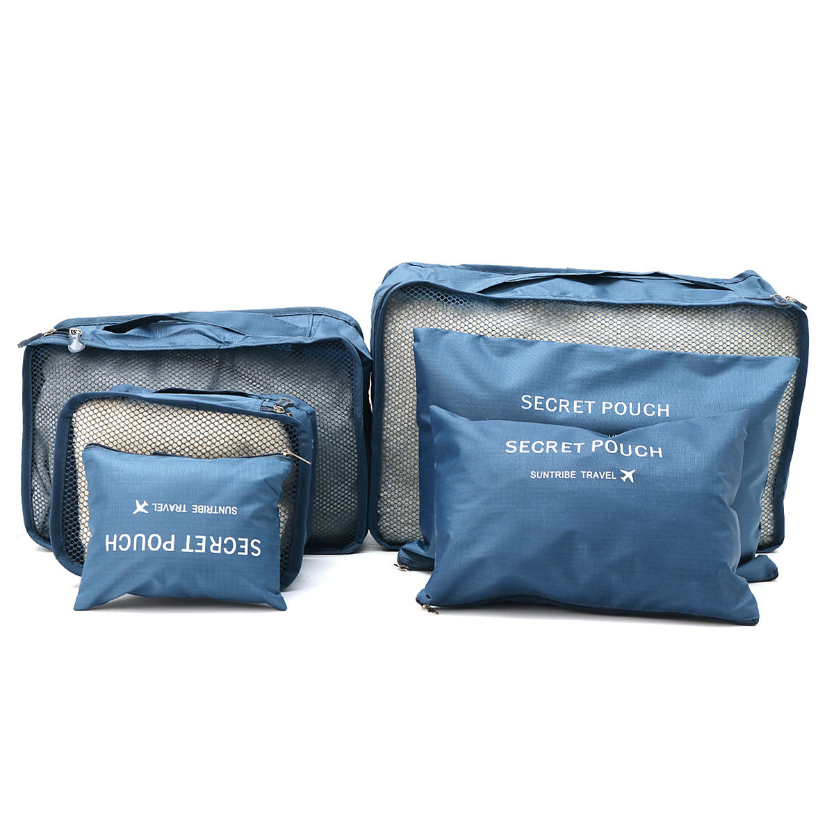 

IPRee ™ 6шт Портативная сумка для хранения для путешествий Набор сумок для одежд Упаковка Багаж Органайзер Водонепроница
