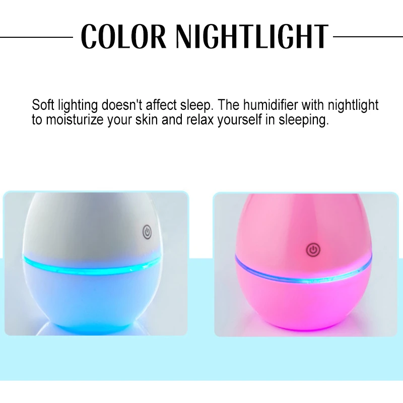 USB LED Night Light Humidifier Purifier