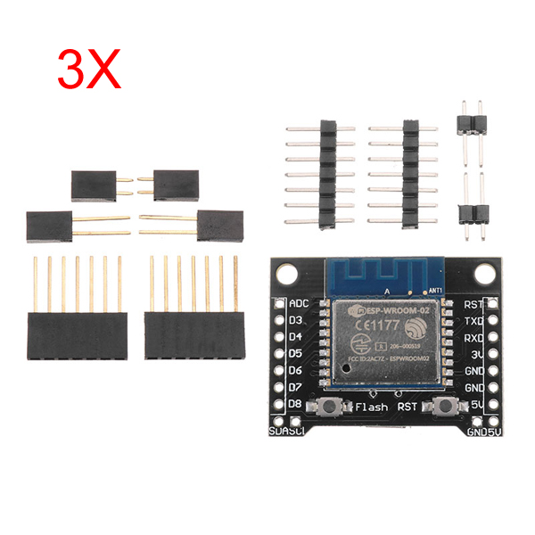 

3Pcs Wemos® X-8266 ESP-WROOM-02 Development Board D1 Mini Nodemcu WiFi Internet Of Things ESP8266 Module
