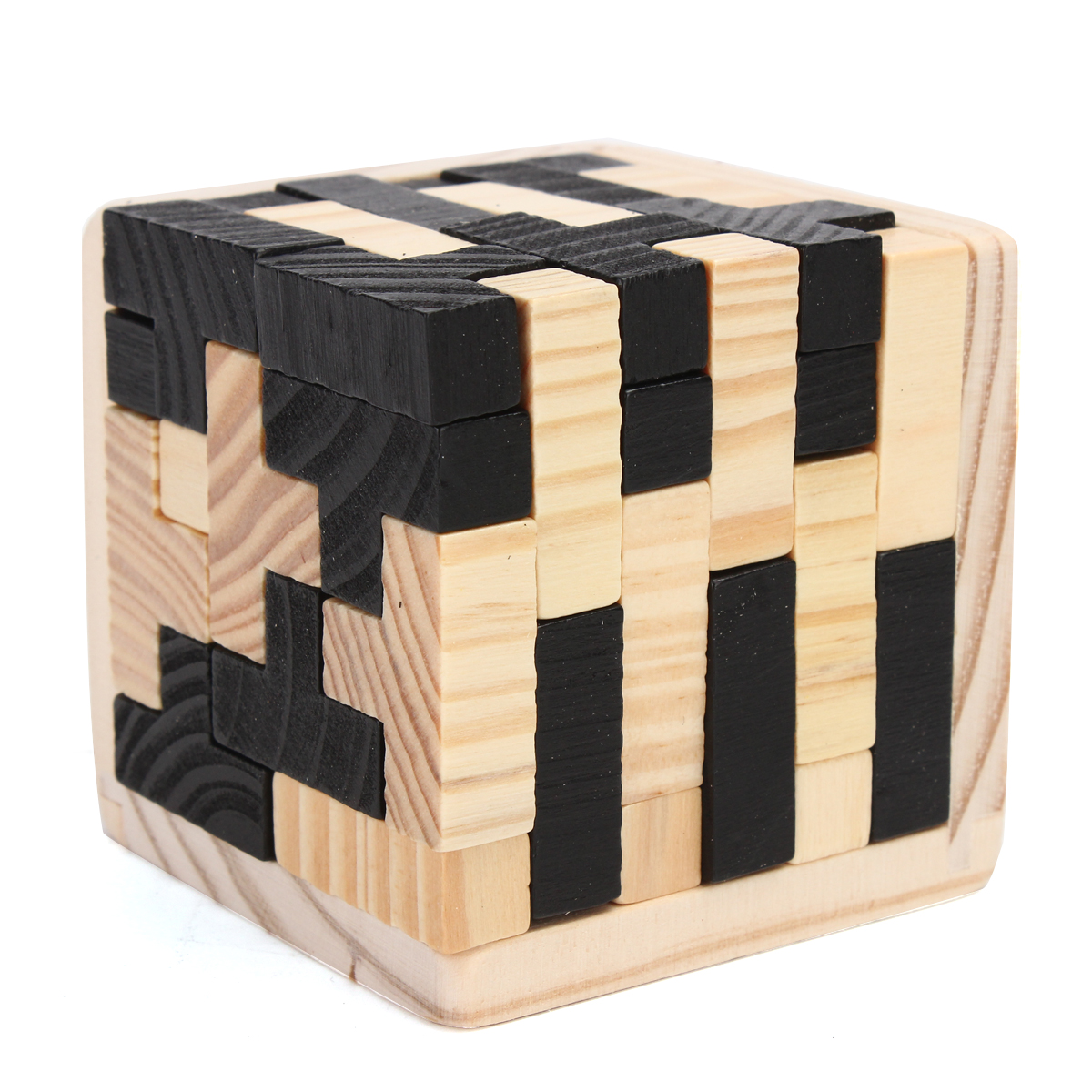 

54Pcs Wood Волшебный Интеллектуальная игра 3D Wood Puzzle Головоломка Волшебный Тетрис Cube