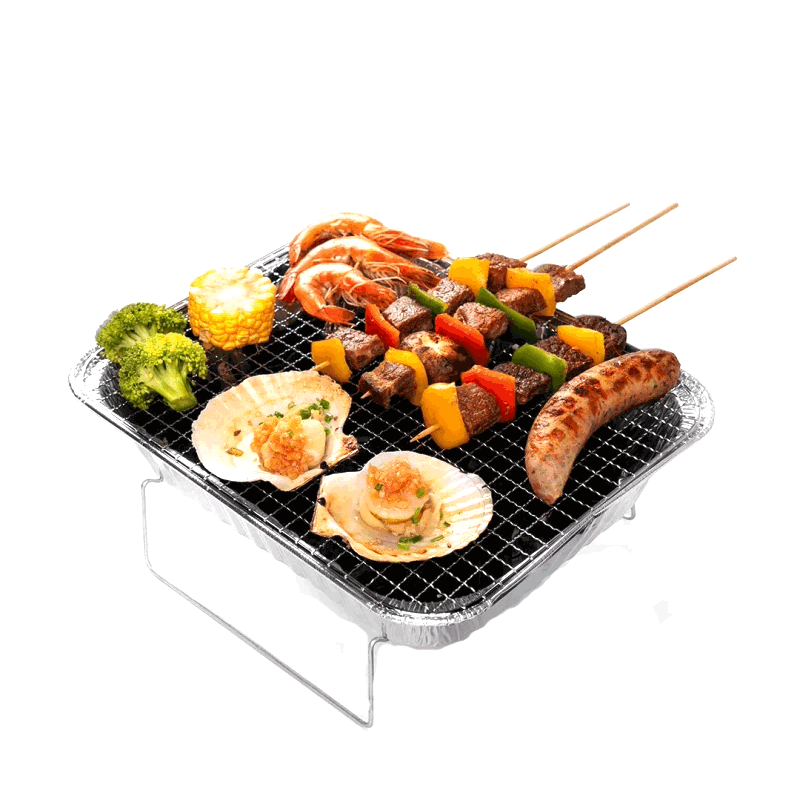 

ZENPH 2-3 People Portable BBQ Barbecue Grill Stainless Steel Picnic Cooking Stove Outdoor Camping from