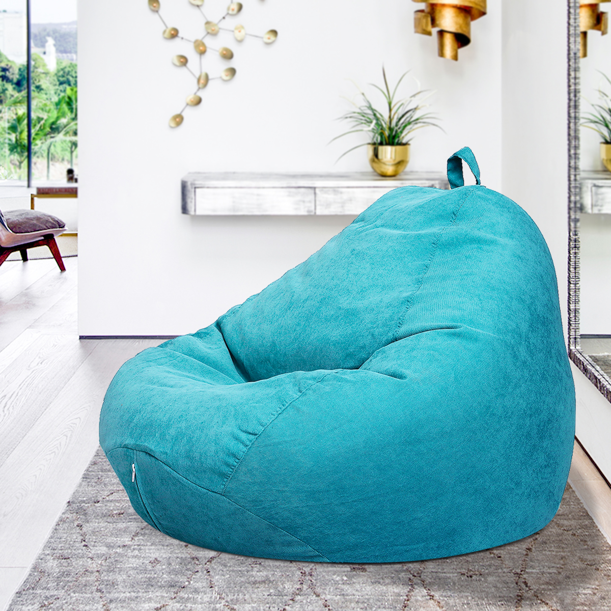 85x105CM Lazy Bean Bag Cover Seat Chair Indoor Corduroy Home 24
