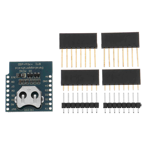 

3Pcs Geekcreit® DataLog Shield For D1 Mini RTC DS1307 Micro SD with Pin Headers