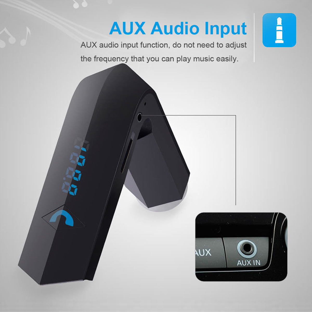 Voiture mains libres Bluetooth FM Transmetteur FM Lecteur MP3 Sécurité USB Hammer